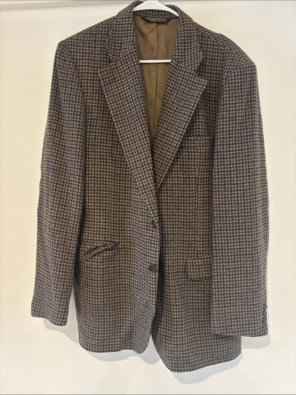 Men's Brown Houndstooth Sport Coat - Tailored Classic